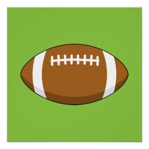 American Football Rugby Ball Poster