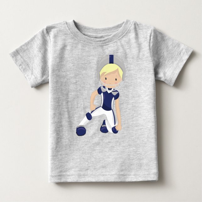 American Football, Rugby, Niedlich Boy, Blond Hair Baby T-shirt (Vorderseite)