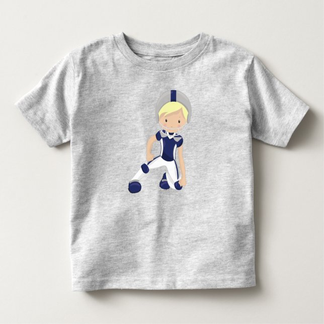 American Football, Rugby, Niedlich Boy, Blond Hair Kleinkind T-shirt (Vorderseite)