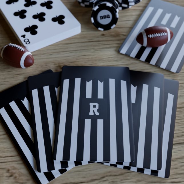 American Football Schiedsstreifen spielen Karten Spielkarten (Hup! Ready to be the referee at your next games night? Just add your initial!)