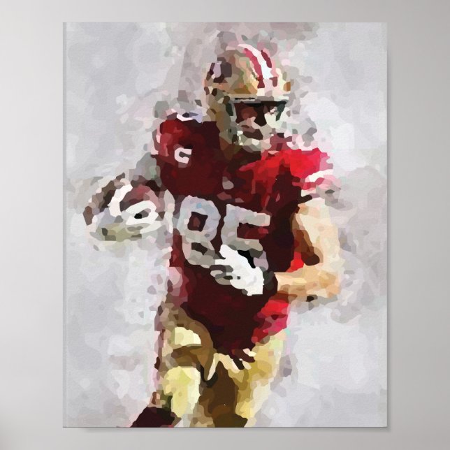 American Football schönes abstraktes Retroposter Poster (Vorne)