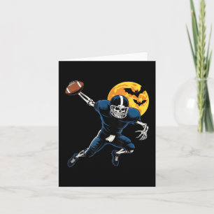 American Football Skeleton Football Fan Halloween Karte