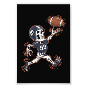 American Football Skeleton Halloween Football Fotodruck