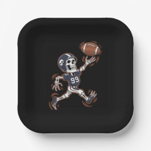 American Football Skeleton Halloween Football Pappteller