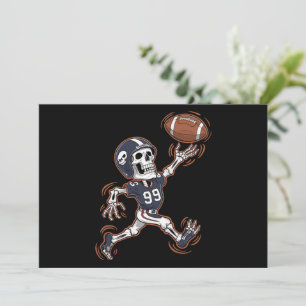 American Football Skelett Halloween Football  Einladung