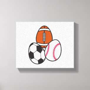 American Football Soccer Sports Baseball Ostern Leinwanddruck