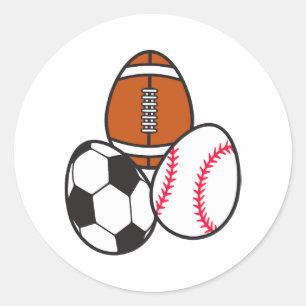 American Football Soccer Sports Baseball Ostern Runder Aufkleber