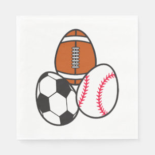 American Football Soccer Sports Baseball Ostern Serviette