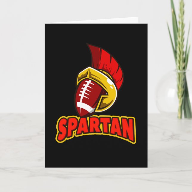 American Football Spartans Sportlogo Team Karte (Vorderseite)