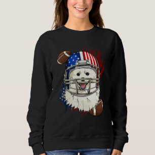 American-Football-Spieler American Eskimo Dog Gesi Sweatshirt