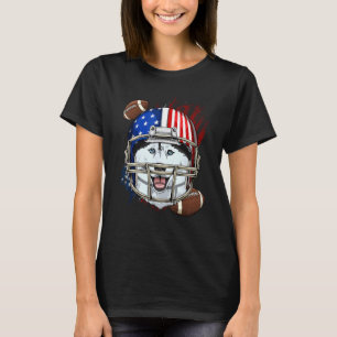 American-Football-Spieler Gesicht eines sibirische T-Shirt