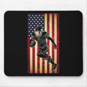 American-Football-Spieler USA-Flagge Stolz Footbal Mousepad