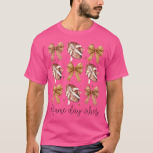 American Football Spieltag Stimmung Coquette Bogen T-Shirt
