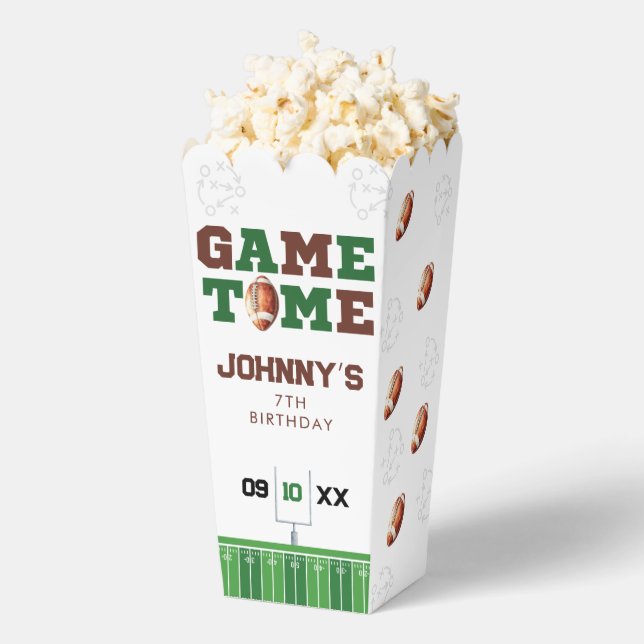 American Football Spielzeit Geburtstag Popcorn Geschenkschachtel (Geplatzt)