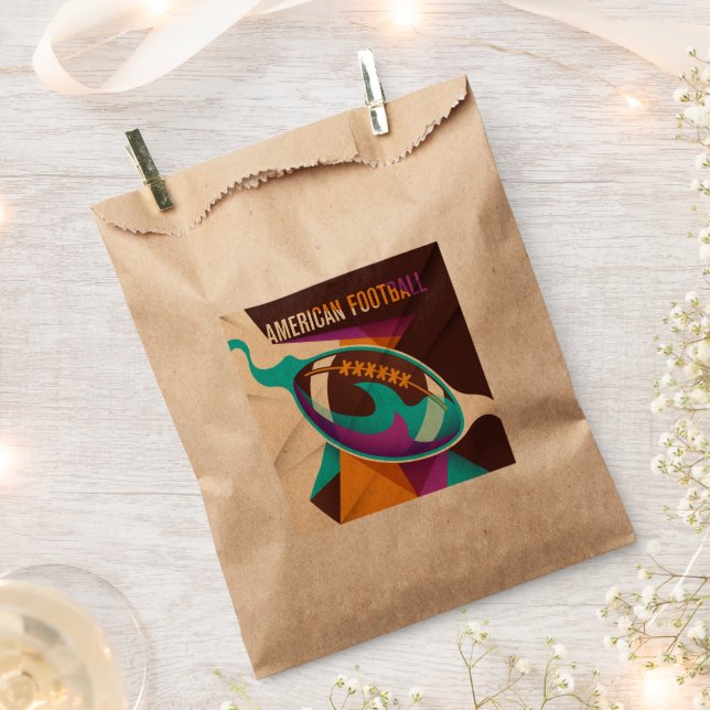American Football Sport Ball Abstrakt Geschenktütchen (Ausgeschnitten)