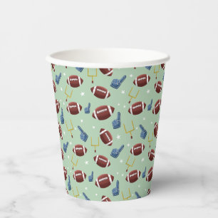 American Football Sports Pattern Pappbecher
