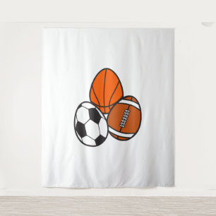 American Football Sports Soccer Basketball Ostern Wandteppich