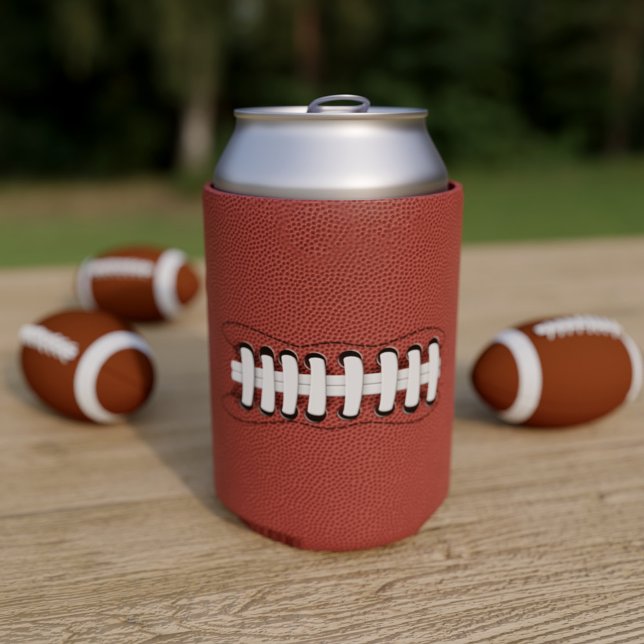American Football Tailgate Party Can Cooler Dosenkühler (Hup! Add your initial to this american football themed can cooler and settle down to watch the game)