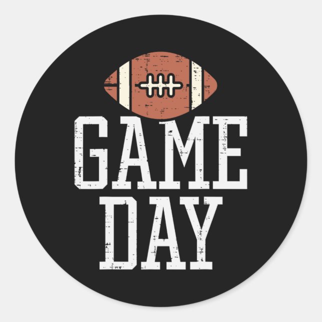 American Football Team Coach Men W Runder Aufkleber (Vorderseite)