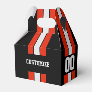 American Football Team Farben schwarz und orange Geschenkschachtel