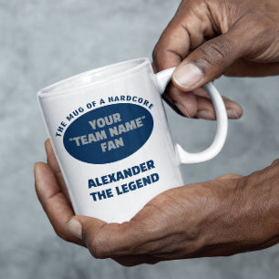 American Football Team Name Fan Blue Silver Kaffeetasse