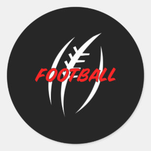 American Football Team Player Sports Game USA Gesc Runder Aufkleber