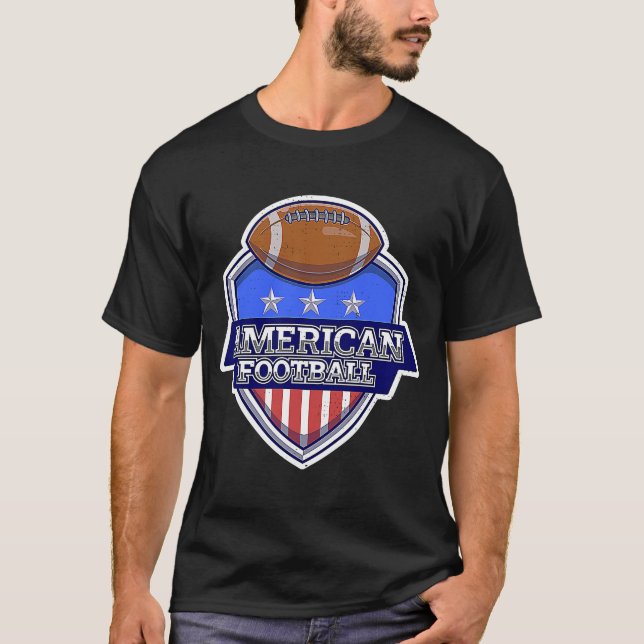 American Football Team Sport Game Beruflich Pla T-Shirt (Vorderseite)