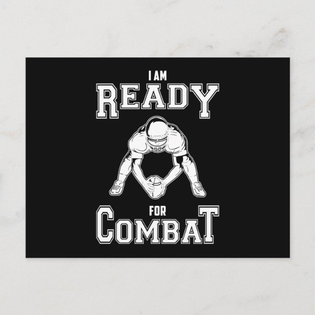 American Football Team Sports Game Player USA Gesc Postkarte (Vorderseite)