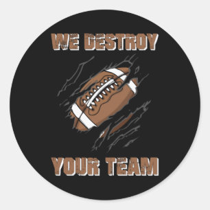 American Football Team USA Player Sports Gift Runder Aufkleber