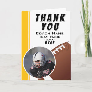 American-Football-Trainer Mannschaft Spieler Dankeskarte