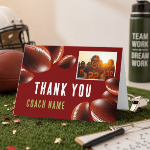 American Football Trainer Name Foto Dankeskarte
