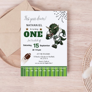 American Football Triceratops Dinosaur Geburtstag  Einladung
