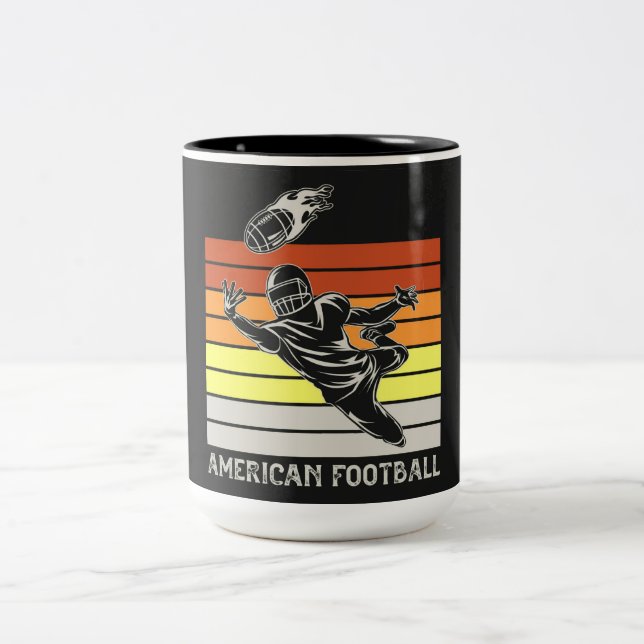 American Football Two-Tone Coffee Tasse (Mittel)