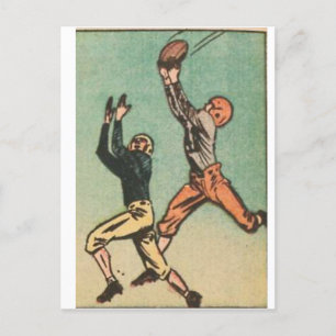 American Football Vintage Comic Ausschnitt Postkarte