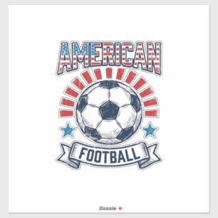 American-Football-Vintage-Fußball-Shirt-Design Aufkleber