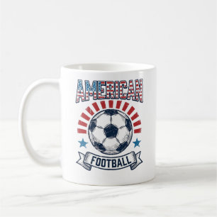 American-Football-Vintage-Fußball-Shirt-Design Kaffeetasse