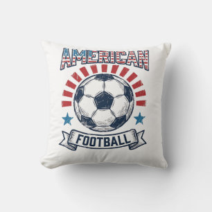 American-Football-Vintage-Fußball-Shirt-Design Kissen