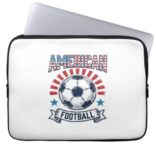 American-Football-Vintage-Fußball-Shirt-Design Laptopschutzhülle
