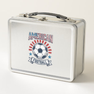 American-Football-Vintage-Fußball-Shirt-Design Metall Brotdose