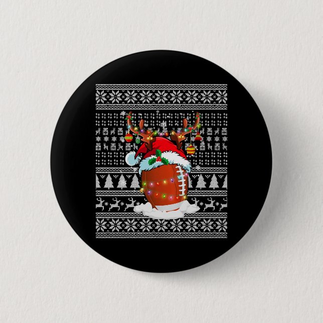 American Football Weihnachten 28 Button (Vorderseite)