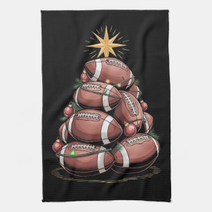 American Football Weihnachtsbaum Xmas Pyjama  Geschirrtuch