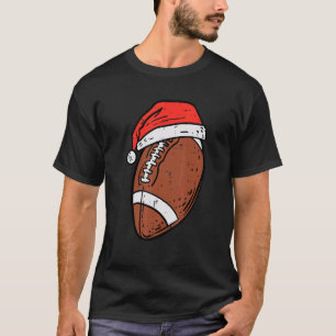 American Football Weihnachtsmann Hut Sport Weihnac T-Shirt