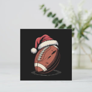 American Football Weihnachtsmannmütze Sports Weihn Feiertagskarte