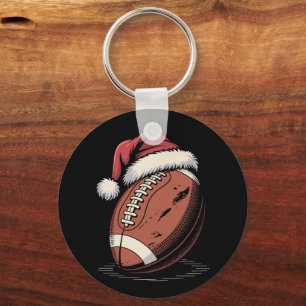 American Football Weihnachtsmannmütze Sports Weihn Schlüsselanhänger