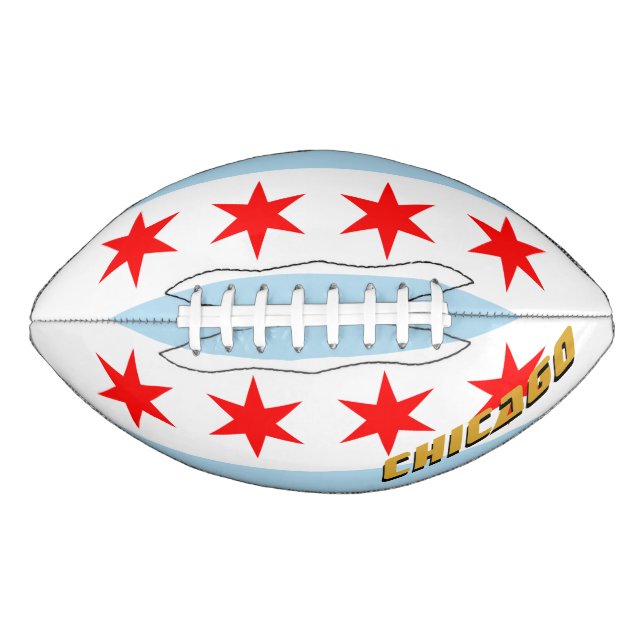 American Football with Chicago Flag / Illinois USA (Vorderseite)