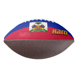 American Football with Haitian Flag / Haiti
