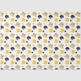 American Football Yellow and Black Muster Seidenpapier