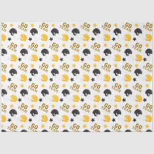 American Football Yellow and Black Muster Seidenpapier