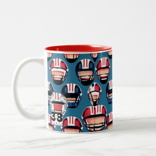American Football Zweifarbige Tasse (Links)