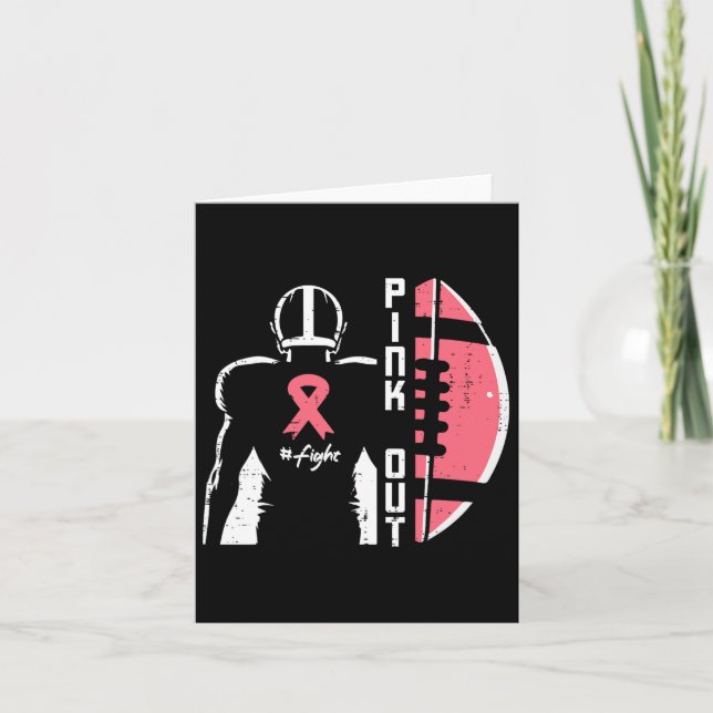 American Footbyll Pink Out Awareness Karte (Vorderseite)